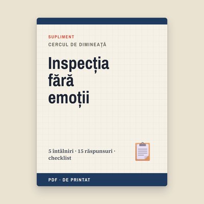 Inspecția fără emoții